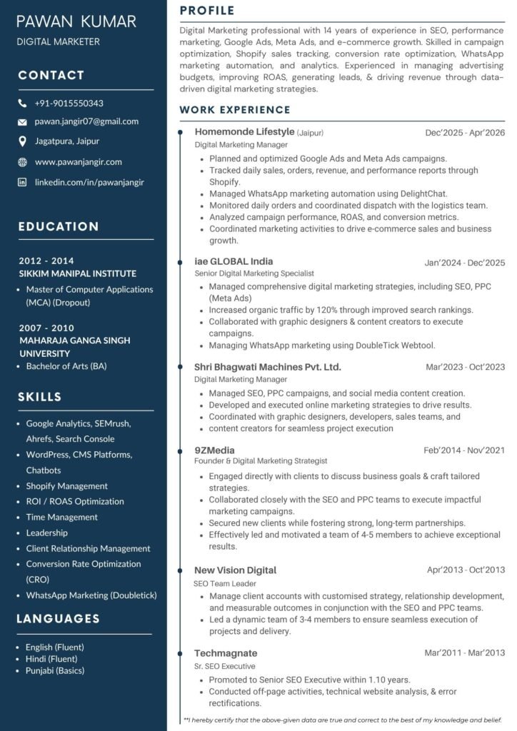 Copy of Pawan Resume